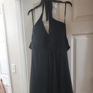 Black halter dress